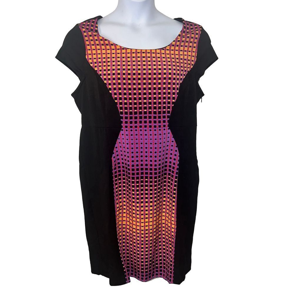 Lane Bryant Women's Dress 14 Black Pink